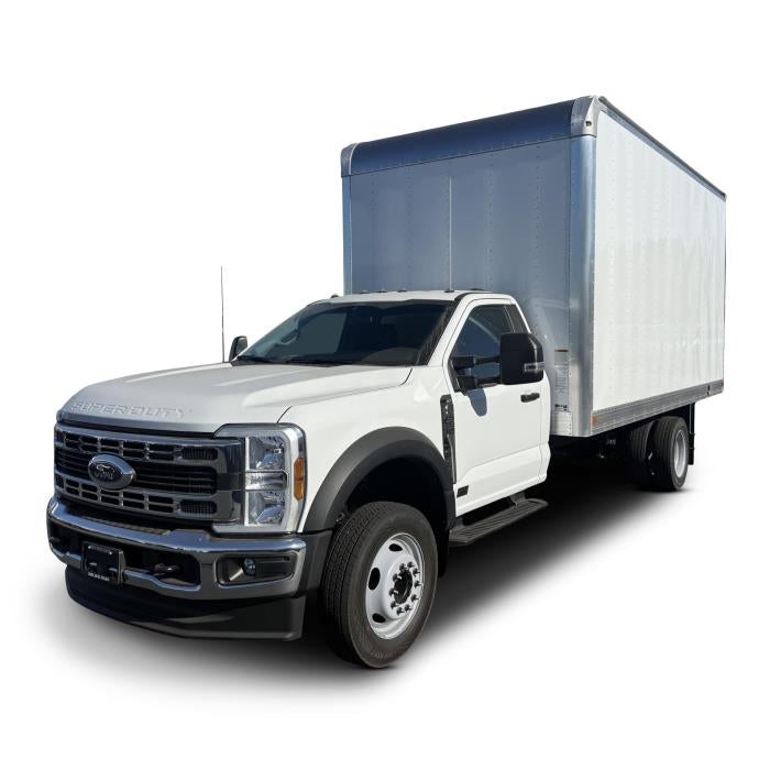 2026 Ford F-550 XLT in Oxford White — front three-quarter view