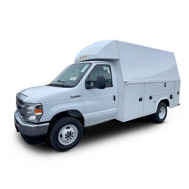 2026 Ford E-350 Standard in Oxford White — front three-quarter view